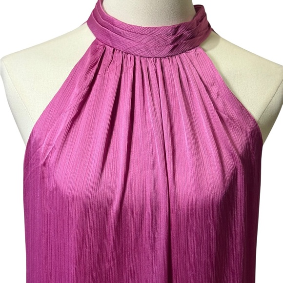 NWT - Vince Camuto Tiered Halter Neck Maxi Dress in Violet Blush Size XS - Picture 7 of 9
